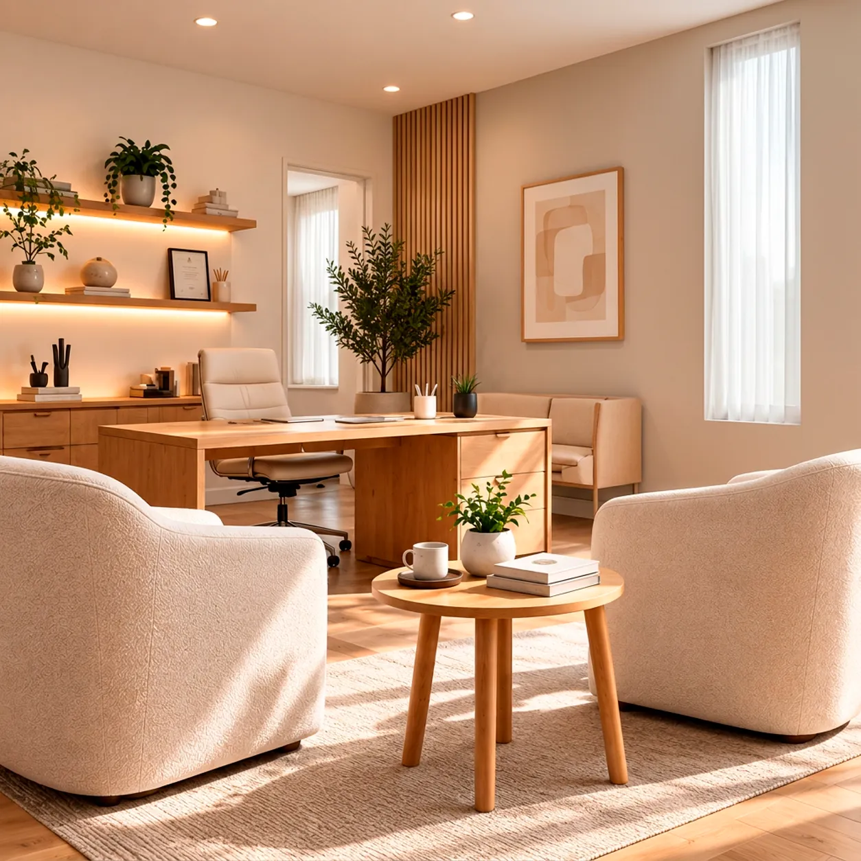 Warm consultation and aesthetics room